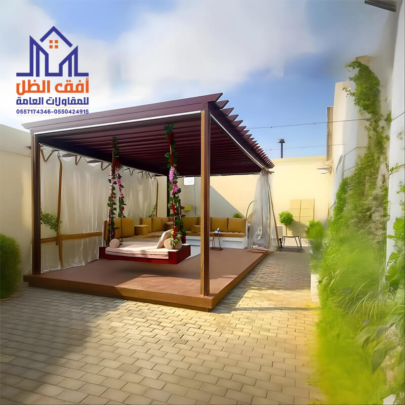 تنسيق حدائق الرياض مؤسسة مظلات وسواتر أفق الظل بالرياض