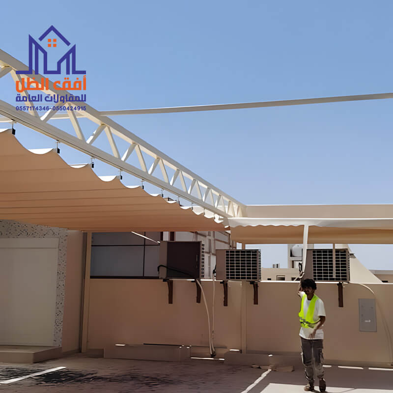 مظلات سحب متحركه يدوي الرياض مظلات وسواتر أفق الظل