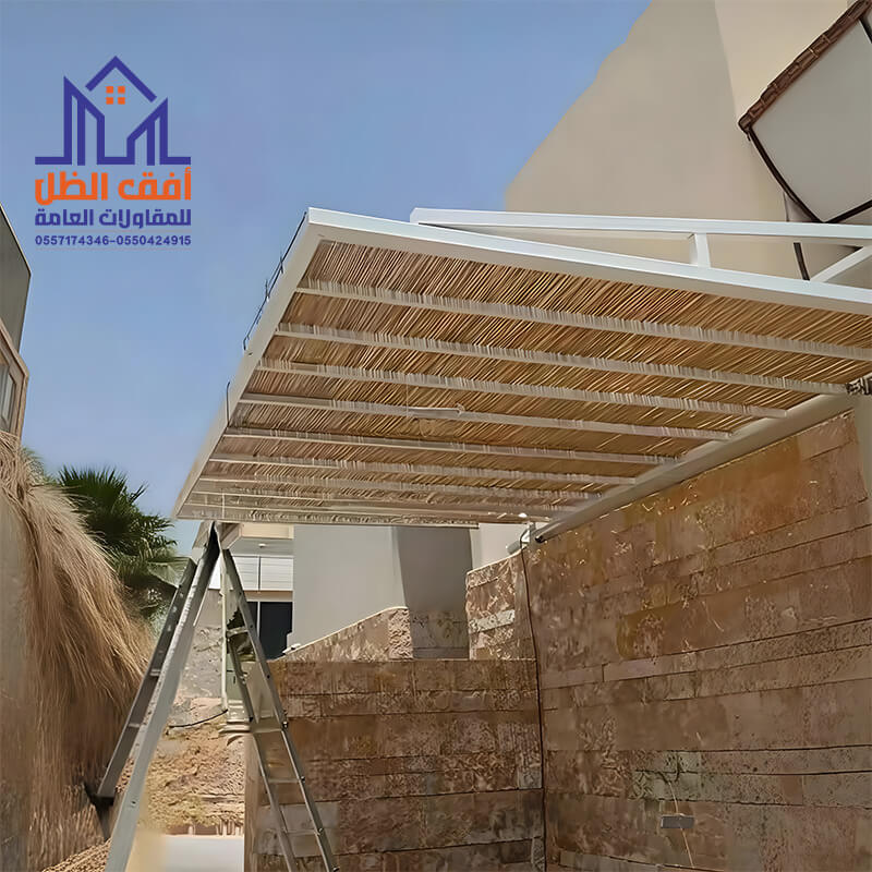 مظلات خيزران مظلات سيارات مؤسسة مظلات وسواتر أفق الظل