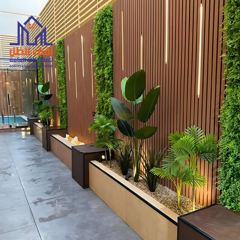 ديكورات أحواش جميلة مع نباتات تركيب مؤسسة أفق الظل